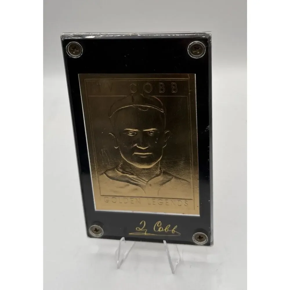 1994 Golden Legends Limited Edition 22K Gold Card- Ty Cobb, Detroit Tigers.